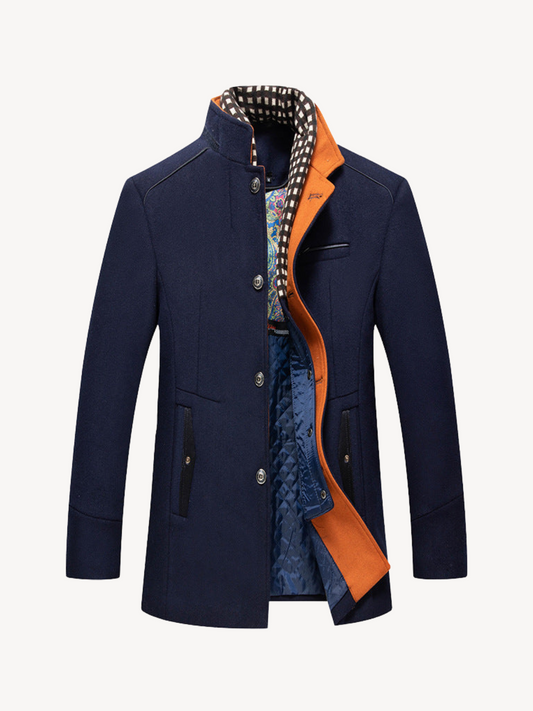 DOMENICO - MEN'S COAT WITH REMOVABLE SCARF