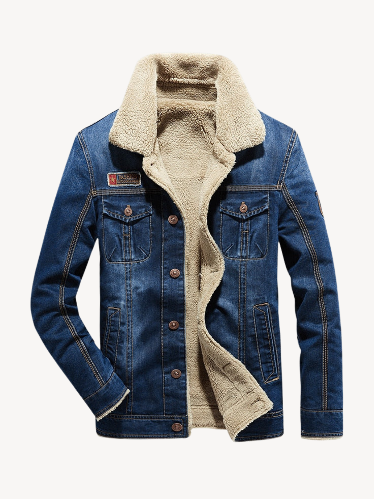 NESTORE - DENIM JACKET WITH FLEECE